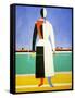 Woman with a Rake, 1928-1932-Kazimir Malevich-Framed Stretched Canvas