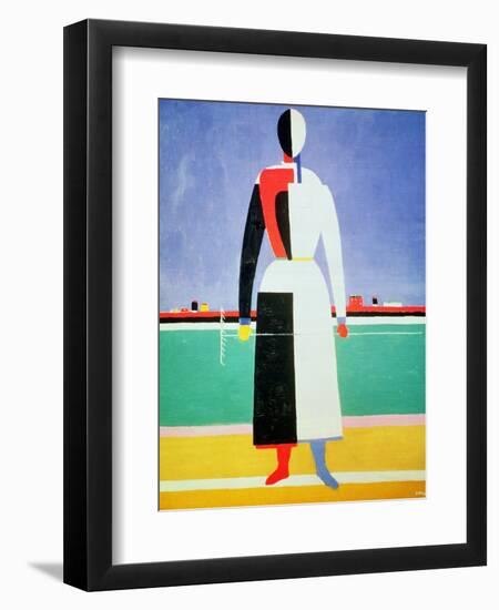 Woman with a Rake, circa 1928-32-Kasimir Malevich-Framed Giclee Print