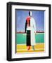 Woman with a Rake, circa 1928-32-Kasimir Malevich-Framed Giclee Print