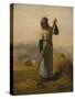 Woman with a Rake, probably 1856–57,-Jean-Francois Millet-Stretched Canvas