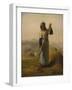 Woman with a Rake, probably 1856–57,-Jean-Francois Millet-Framed Giclee Print