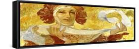 Woman with a Ribbon, C. 1902-1903-Alphonse Mucha-Framed Stretched Canvas