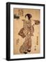 Woman with a Rigid Fan, 1786-1864-Kuniyoshi Utagawa-Framed Giclee Print