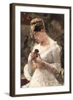 Woman with a Rose, 1879-Winslow Homer-Framed Giclee Print