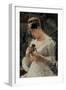 Woman with a Rose-Winslow Homer-Framed Giclee Print