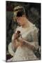 Woman with a Rose-Winslow Homer-Mounted Giclee Print