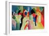 Woman with a Yellow Jacket-Auguste Macke-Framed Giclee Print