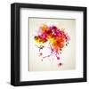 Woman with Abstract HairDesign-null-Framed Art Print