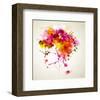 Woman with Abstract HairDesign-null-Framed Art Print