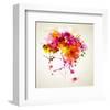 Woman with Abstract HairDesign-null-Framed Art Print