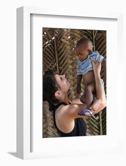 Woman with an African child, Lome, Togo-Godong-Framed Photographic Print