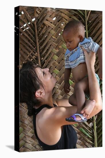 Woman with an African child, Lome, Togo-Godong-Stretched Canvas