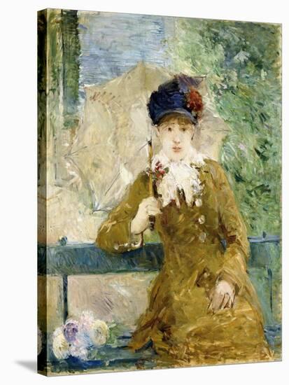 Woman with an Umbrella, 1881-Berthe Morisot-Stretched Canvas