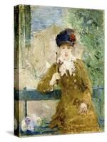 Woman with an Umbrella, 1881-Berthe Morisot-Stretched Canvas