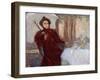 Woman with an Umbrella; Femme a L'Ombrelle, 1896-Henri Eugene Augustin Le Sidaner-Framed Giclee Print