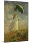 Woman with an Umbrella Turned to the Right-Claude Monet-Mounted Giclee Print