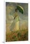 Woman with an Umbrella Turned to the Right-Claude Monet-Framed Giclee Print