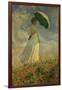 Woman with an Umbrella Turned to the Right-Claude Monet-Framed Giclee Print