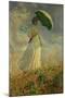Woman with an Umbrella Turned to the Right-Claude Monet-Mounted Giclee Print
