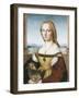 Woman with an Unicorn-Raphael-Framed Art Print