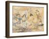 Woman with Baby Carriage, New York, 1919 (W/C on Paper)-Jules Pascin-Framed Giclee Print