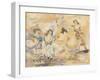 Woman with Baby Carriage, New York, 1919 (W/C on Paper)-Jules Pascin-Framed Giclee Print