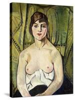 Woman with Bare Breasts-Suzanne Valadon-Stretched Canvas
