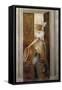 Woman with Basins at Door-null-Framed Stretched Canvas