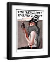 "Woman with Baton," Saturday Evening Post Cover, February 28, 1925-Roy Best-Framed Giclee Print