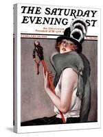 "Woman with Baton," Saturday Evening Post Cover, February 28, 1925-Roy Best-Stretched Canvas