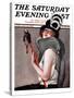 "Woman with Baton," Saturday Evening Post Cover, February 28, 1925-Roy Best-Stretched Canvas