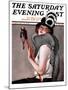 "Woman with Baton," Saturday Evening Post Cover, February 28, 1925-Roy Best-Mounted Giclee Print