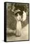 Woman with Big Hat, Parasol-null-Framed Stretched Canvas