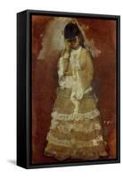 Woman with Binoculars-Edgar Degas-Framed Stretched Canvas