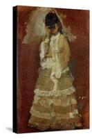 Woman with Binoculars-Edgar Degas-Stretched Canvas