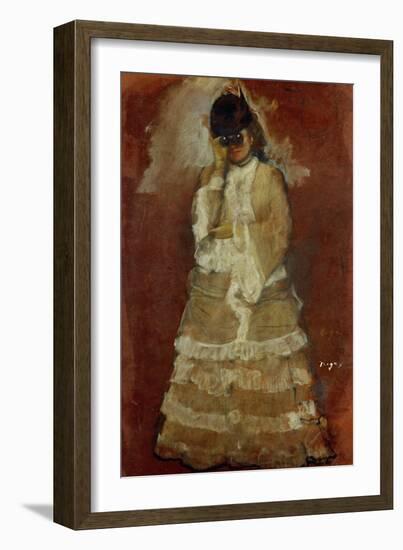 Woman with Binoculars-Edgar Degas-Framed Giclee Print