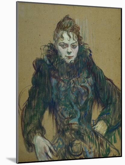 Woman with Black Feather Boa, 1892-Henri de Toulouse-Lautrec-Mounted Giclee Print