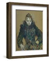 Woman with Black Feather Boa, 1892-Henri de Toulouse-Lautrec-Framed Giclee Print