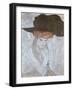 Woman with Black Feather Hat, 1910-Gustav Klimt-Framed Giclee Print