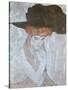 Woman with Black Feather Hat, 1910-Gustav Klimt-Stretched Canvas
