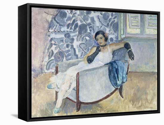 Woman with Black Gloves, C. 1930-Henri Lebasque-Framed Stretched Canvas