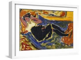 Woman with Black Stockings-Ernst Ludwig Kirchner-Framed Giclee Print