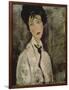 Woman with Black Tie, 1917-Amedeo Modigliani-Framed Giclee Print