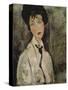 Woman with Black Tie, 1917-Amedeo Modigliani-Stretched Canvas