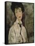 Woman with Black Tie, 1917-Amedeo Modigliani-Framed Stretched Canvas