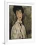 Woman with Black Tie, 1917-Amedeo Modigliani-Framed Giclee Print