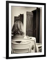 Woman with Blonde Hair Seen from Behind-Tim Kahane-Framed Photographic Print