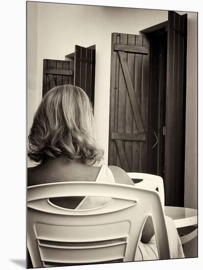 Woman with Blonde Hair Seen from Behind-Tim Kahane-Mounted Photographic Print