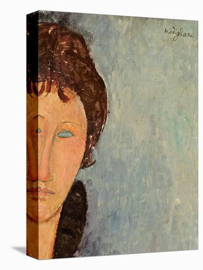 Woman with Blue Eyes, C.1918-Amedeo Modigliani-Stretched Canvas