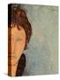 Woman with Blue Eyes, C.1918-Amedeo Modigliani-Stretched Canvas